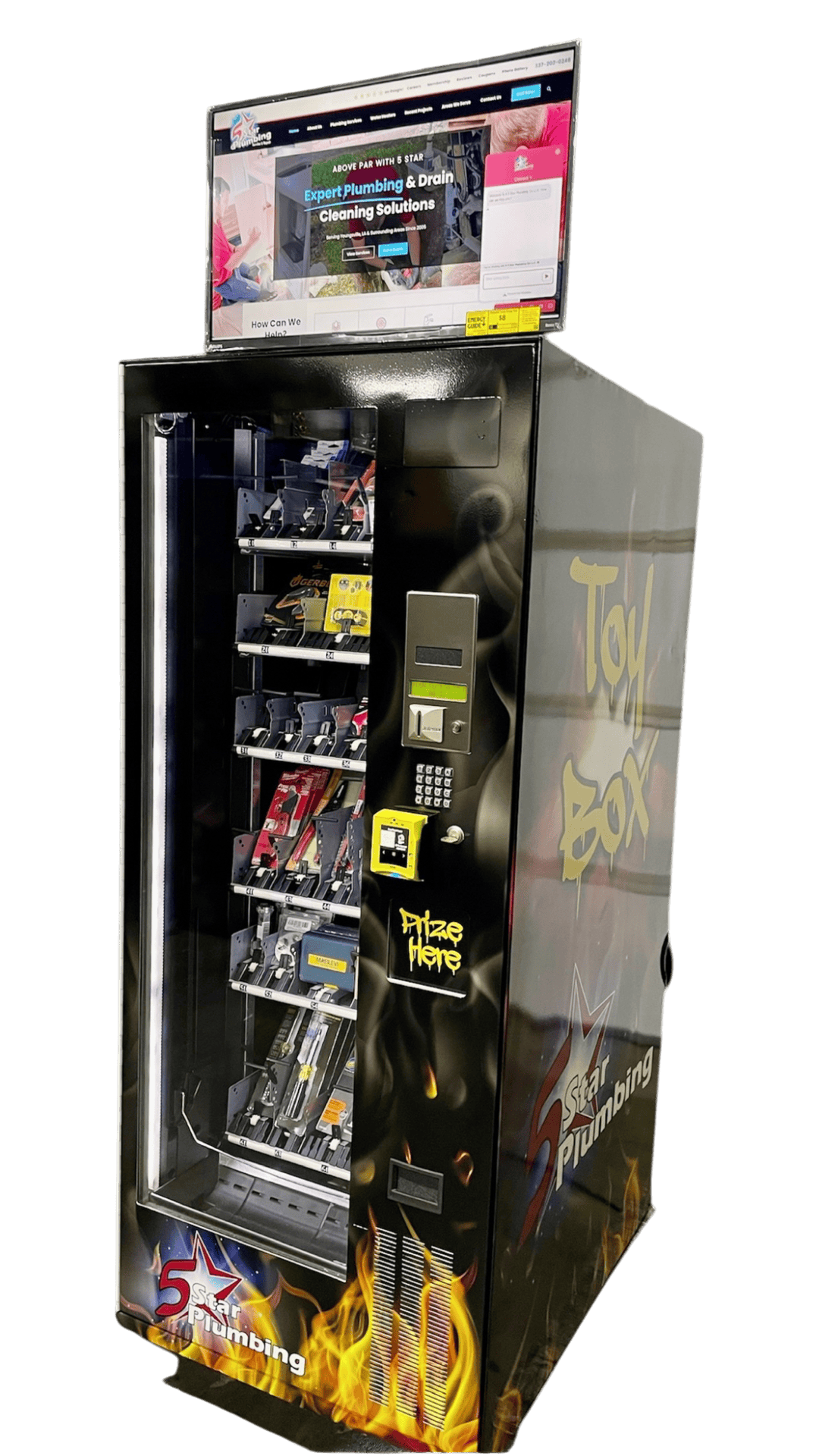 Custom wrapped vending machine by Louisiana Vending