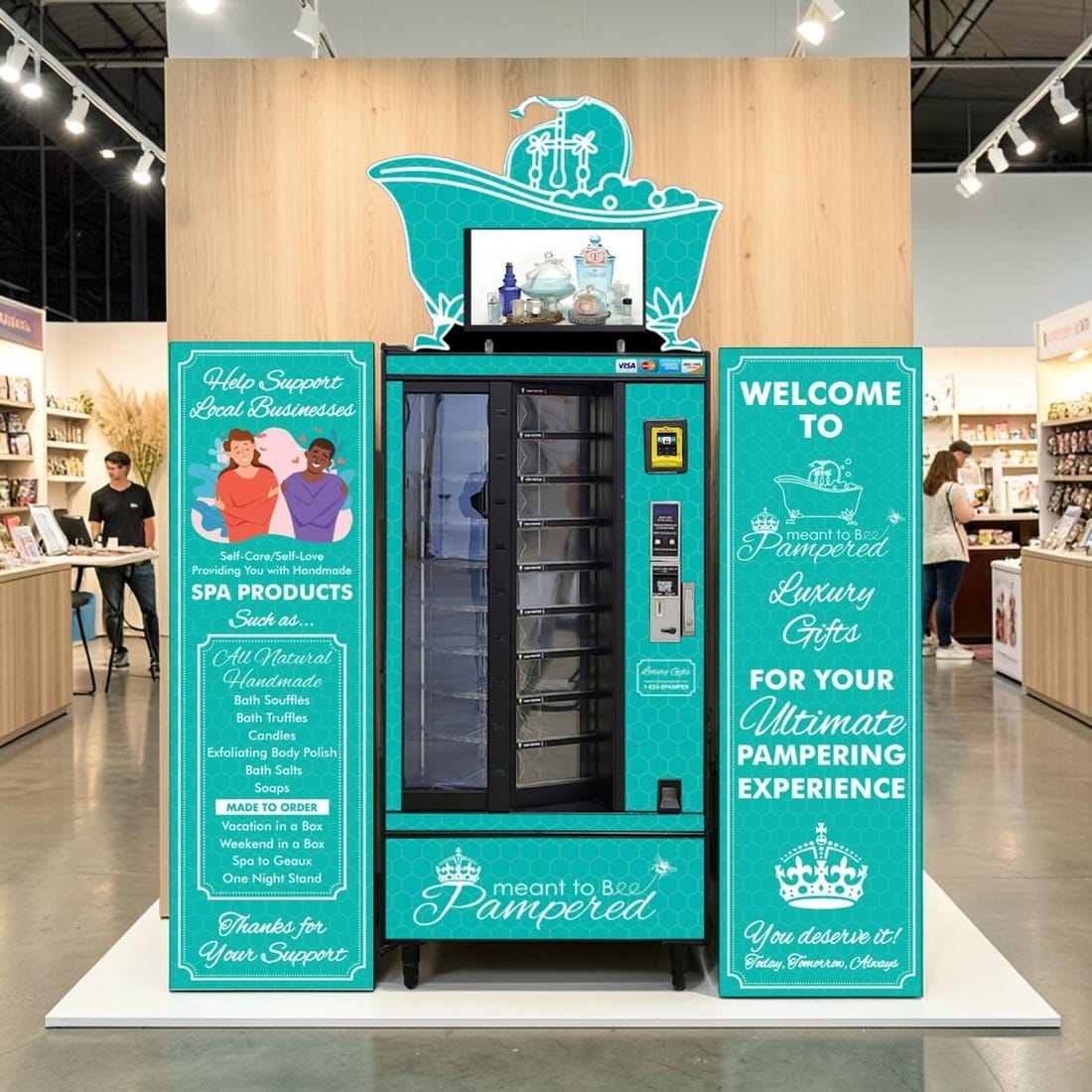 Custom spa products vending machine